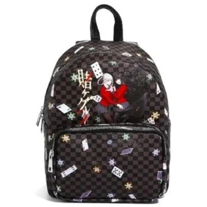 Kakegurui Yumeko and Kirari Playing Cards & Poker Chips Checkered Mini Backpack - Picture 1 of 4