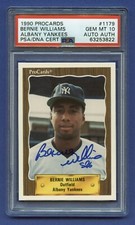 1990 BERNIE WILLIAMS ROOKIE PSA/DNA 10 GEM-MT AUTO YANKEES PROCARDS (#1179) RZC