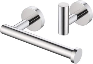 [Leggi Descrizione]KES Set Porta Asciugamani e Rotolo WC Cromato Accessorio Bagno - Foto 1 di 10