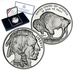US 2000-P Buffalo $1 Silver Proof Commemorative w/Box & COA - Picture 1 of 5