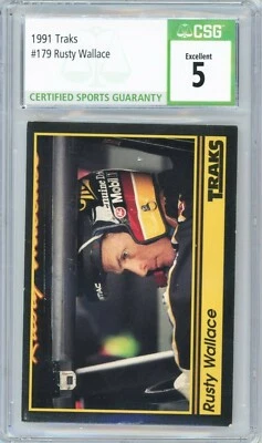 RUSTY WALLACE CSG 5 ex 1991 Traks #179  - Image 1 of 2