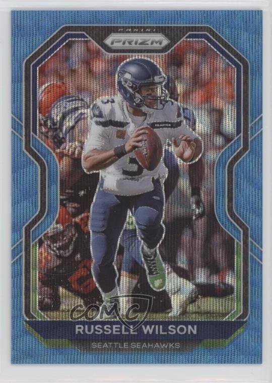 2020 Panini Prizm Blue Wave Prizm /199 Russell Wilson #294
