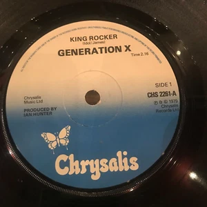 1979 PUNK - GENERATION X (BILLY IDOL) - KING ROCKER/GIMMIE SOME TRUTH -CHRYSALIS - Picture 1 of 2