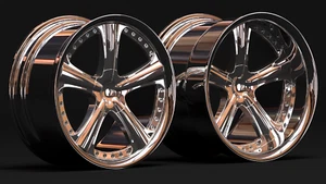 AME STYLE 20” CUSTOM BUILT WHEELS FORGED ALLOY WHEELS 20X8 20X10 5/114.3 CHROME - Picture 1 of 2
