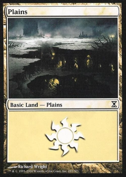 Plains (285) -Foil Medium Play MTG Time Spiral - Image 1 of 1