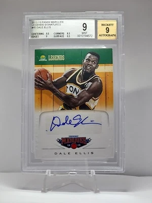 Carpa Panini 2012-13 - Legends Signatures Dale Ellis #45 (AU) Beckett GM 9 Foto 1 de 2