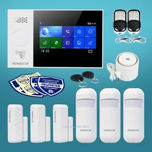 HOMSECUR Menu FR! Système Alarme Intrus Sans Fil WIFI 4G RFID LCD - Picture 1 of 10