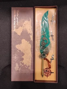 Dolin Youpin 1502 World Map Series Steampunk Feather Ink Pen Calligraphy Pen Set - Picture 1 of 3