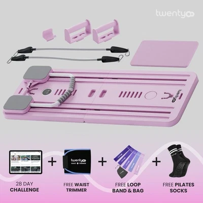 Kit de Ejercicios (Rosa) Pilates Reformer + 28 Días Total Body Challenge Foto 1 de 4