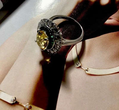 Anillo de plata de ley 925 con circonitas talla 8 Foto 1 de 4