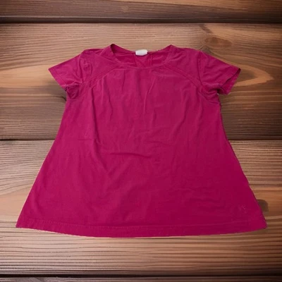 Camiseta deportiva Danskin Now para mujer L grande rosa liso manga corta cuello redondo Foto 1 de 4