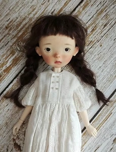 Pelucas de muñecas flequillo pelo largo para peluca de muñeca Landoudou Landazz 1/6 BJD 15 cm-16 cm cabeza - Imagen 1 de 8