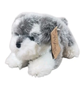 Aurora Miyoni Tots Plush Dog Schnauzer Puppy 11 Inch Gray Dog Puppy Stuffed Toy - Picture 1 of 10