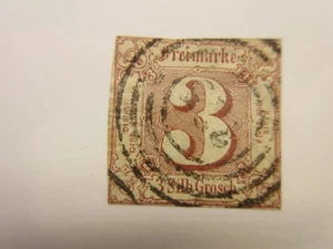 THURN and TAXIS, Scott: 12, THIN, USED, Lot25, Cat $110 - Picture 1 of 1