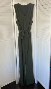 Alex Marie Damen 16 ärmellos Jumpsuit neu mit Etikett grün weites Bein Gürtel schick Boho - Bild 1 von 15