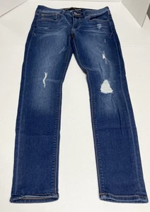 Express Jeans Mid Rise Ankle Legging Stretch Distressed Size 4R/4R Women's  - Picture 1 of 6