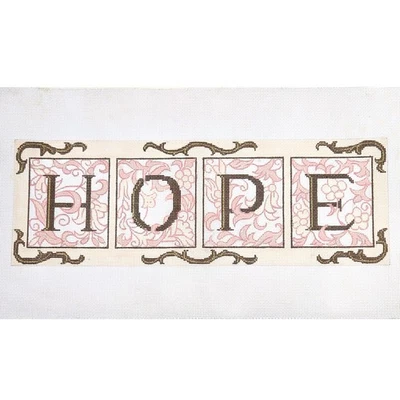 BEAUTIFUL NEEDLEPOINT CANVAS:  HOPE  GG - Image 1 of 3