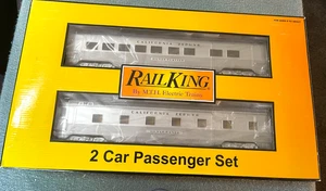 MTH Rail King 30-67399 California Zephyr 2 CAR PASSENGER SET 3056 - Foto 1 di 2