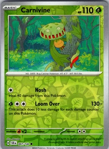 Carnivine Reverse Holo 007/142 SV07: Stellar Crown Common - NM - Picture 1 of 2