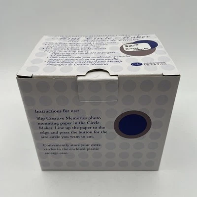 Creative Memories Mini Circle Maker Punch Cuts 3/4" & 1" Circles New In Box - Image 1 of 4