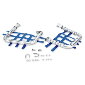 DG Performance Alloy Nerf Bars-Alloy Bar-Blue Web for 2004-2008 Yamaha YFM80W - Picture 1 of 2