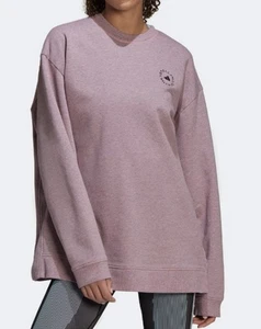 Felpa Adidas Stella McCartney grande rosa cotone girocollo oversize HB7409 - Foto 1 di 15