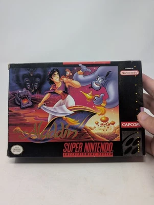 Disney's Aladdin - Super Nintendo SNES - COMPLETE - CIB Tested - Image 1 of 4