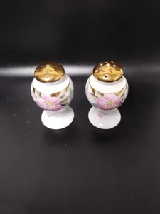 Vintage Noritake Azalee 3" Salz & Pfeffer Set ~ Vase geformt ~ mit roter Markierung - Bild 1 von 5