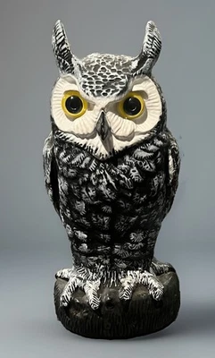 Owl Garden Sound Hoots Eyes Light Motion Sensor Animated Scare Halloween Protect - Image 1 of 4