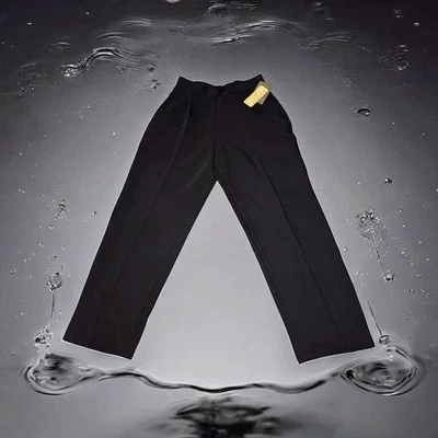 JPR Solid Black PLEATED Dress Pants SIDE ZIP Pockets Women's 10 PETITE NWT - Image 1 of 4