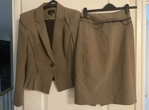 Next women’s suit - skirt and jacket, brown suit - size 8 - Picture 1 of 7