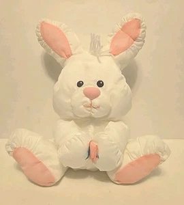 Fisher Price Puffalump Coniglietto Coniglio Peluche 12" Bianco 1992 Rosa Rosa HTF Vintage - Foto 1 di 14