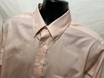 Eagle Shirtmakers Dress Shirt Mens Regular Stretch Pink 16 1/2 34/35 Non Iron A2 - Image 1 of 3