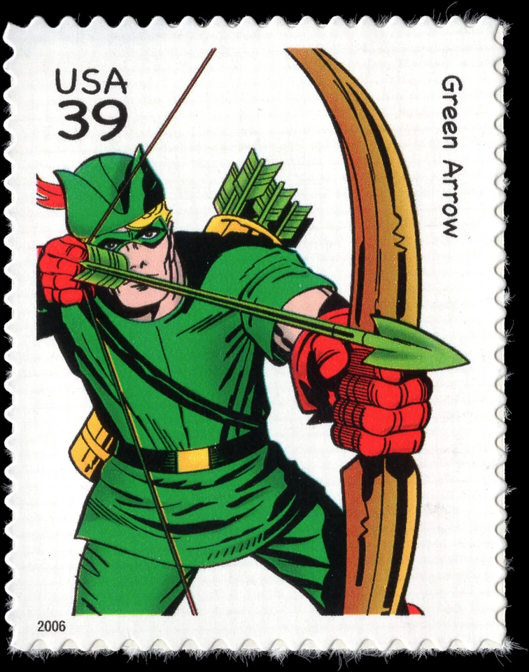 US Scott #4084d, Green Arrow: DC Comic Super Heroes, sello de 39¢ 2006, MNH Foto 1 de 1