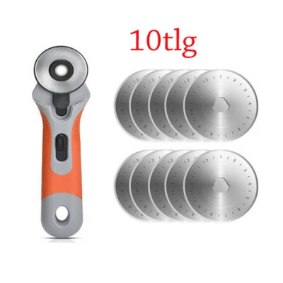 45mm Stoffschneider Rollschneider Rundmesser ROTARY CUTTER + 10 RUNDEN KLING TD - Bild 1 von 4