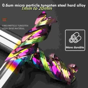 1mm to 20mmSolid Carbide End Mill 3 Flute HRC65 DLC Coated Slot Drills - - Picture 1 of 53