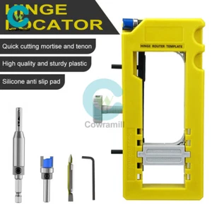 Türschloss Montageanleitung Scharnier Lochvorrichtung Schlitz Locator Positionierschablone - Bild 1 von 14