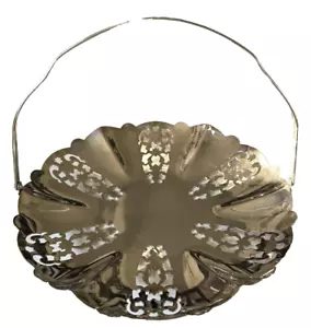 Silber Teller Korb filigran elegant Hochzeit Blumenmädchen Urlaub Wohndeko - Bild 1 von 10