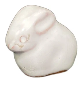 Keramik Hallstatt Austria Mini Bunny Rabbit Vtg MCM Tiny Figurine Toy - Picture 1 of 6