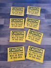 8 AO Safety Products Safety Sign 8.5"x11" Caution Eye Protection  Must Be Worn 