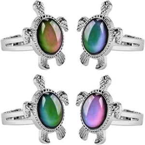 FANTASY 6pcs Mood Ring Change Color Ring Adjustable Size Temperature Finger Ring - Picture 1 of 4