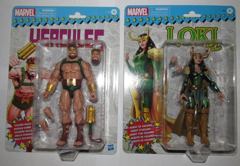 Marvel Legends figure Retro series Lady Loki & Hercules NEW Cover