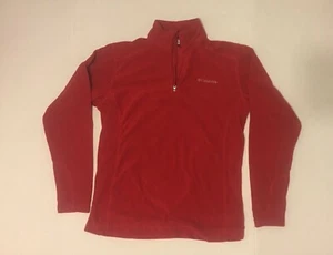 Columbia Womens fleece pull over sweater small red no pockets E35B - Picture 1 of 3