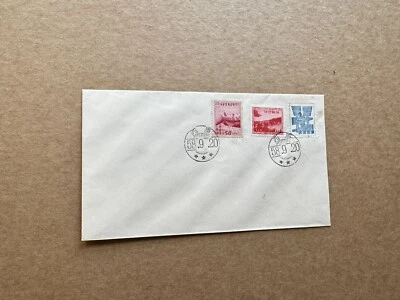 Ryukyu 1958 Last Day Cover LDC(B) +Old B-Yen Currency +Tri-Color Frank #19+8+47 - Image 1 of 2