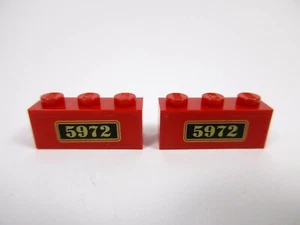 LEGO Harry Potter x2 Red Brick + Sticker Réf 3622pb043 Set 4841 Hogwarts Express - Imagen 1 de 1