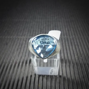 Ring Gr. 58, Silber 925, mit einem blauen Edeltopas aus Brasilien - Picture 1 of 3