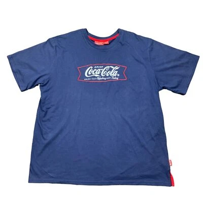Camisa Coca Cola Vintage 22W 24W Años 90 Azul Marino Coca-Cola Plus Para Mujer Manga Corta Foto 1 de 4