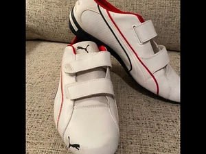 MEN PUMA BMW motorsport sneaker -white leather WORN ONCE - Picture 1 of 6