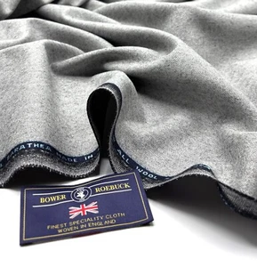 Grey Barathea Wool Fabric Suiting Fabric Jacketing Trousers 3.50m x 1.50m 350g - Picture 1 of 2