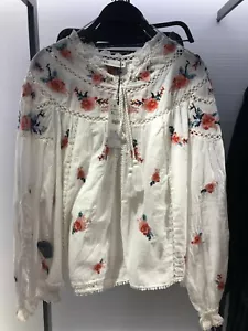 NUEVO CON ETIQUETAS CAMISA BORDADA ZARA SS20 MUJER ZARA 060 - Imagen 1 de 6